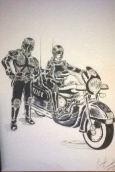 80's Sci-Fi Motorcycle Cops